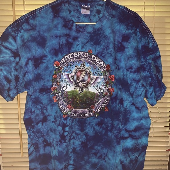 Gildan Other - Grateful dead 40 years tshirt tie dye blue sz XXL Double sided graphics.